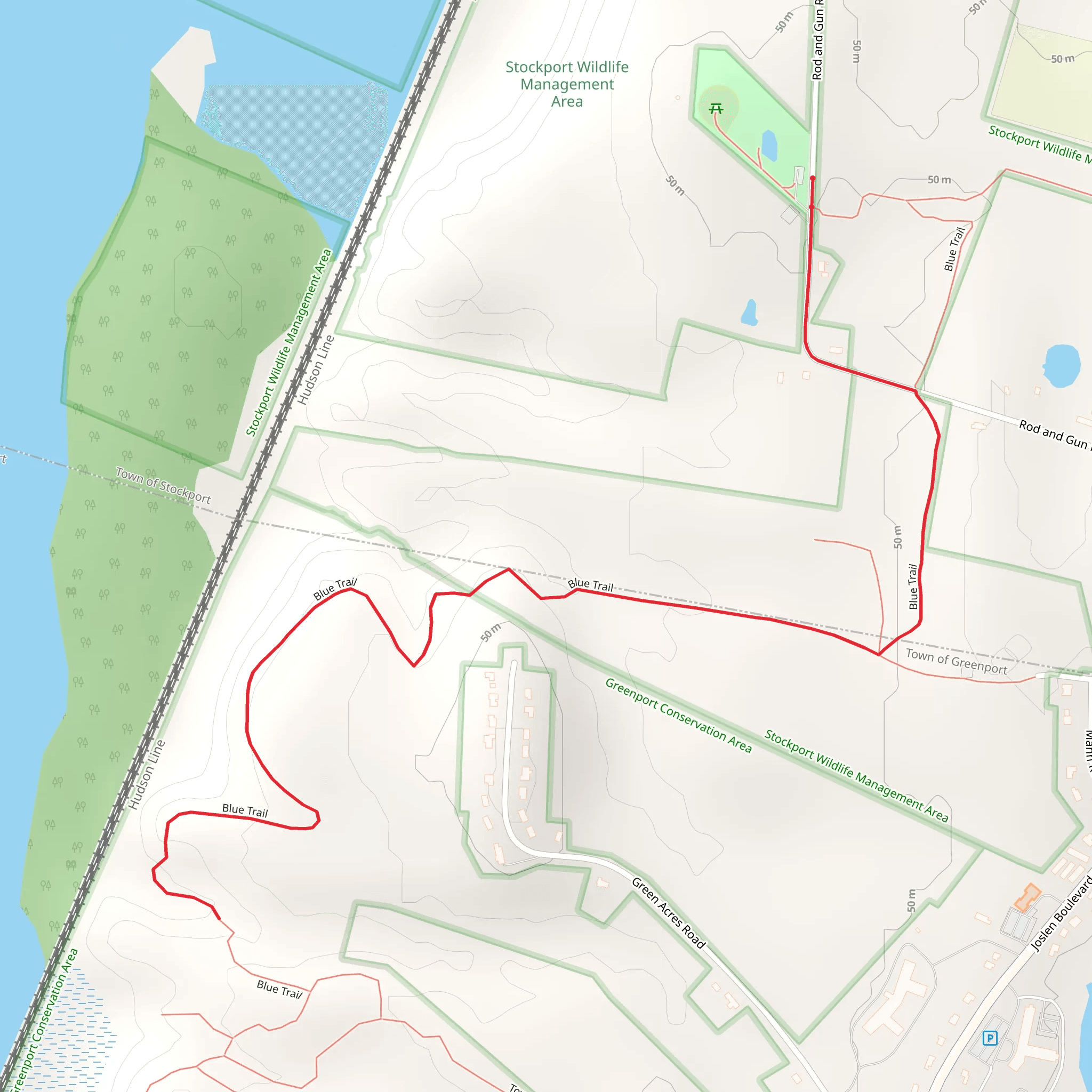 Harrier Hill Park mobile static map