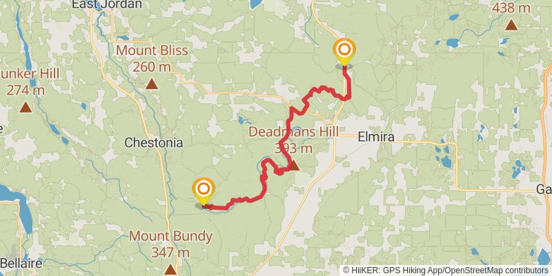 North Country Trail - Michigan Southeast stage 8 Map