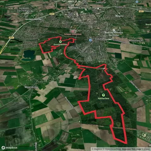 Emmerdennen and Valtherbos via Matenpad and Drenthepad