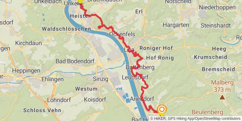 Rheinsteig stage 15 Map