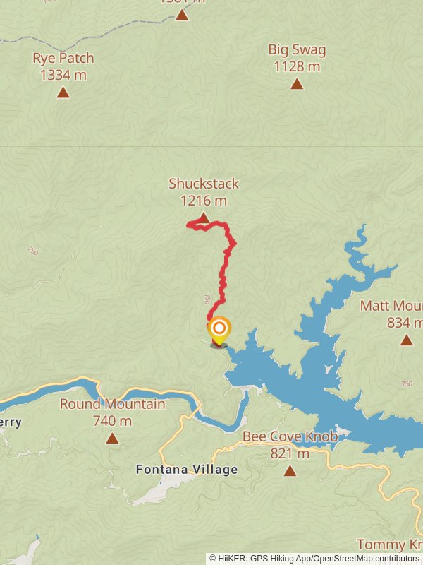 Shuckstack Peak via Appalachian Trail