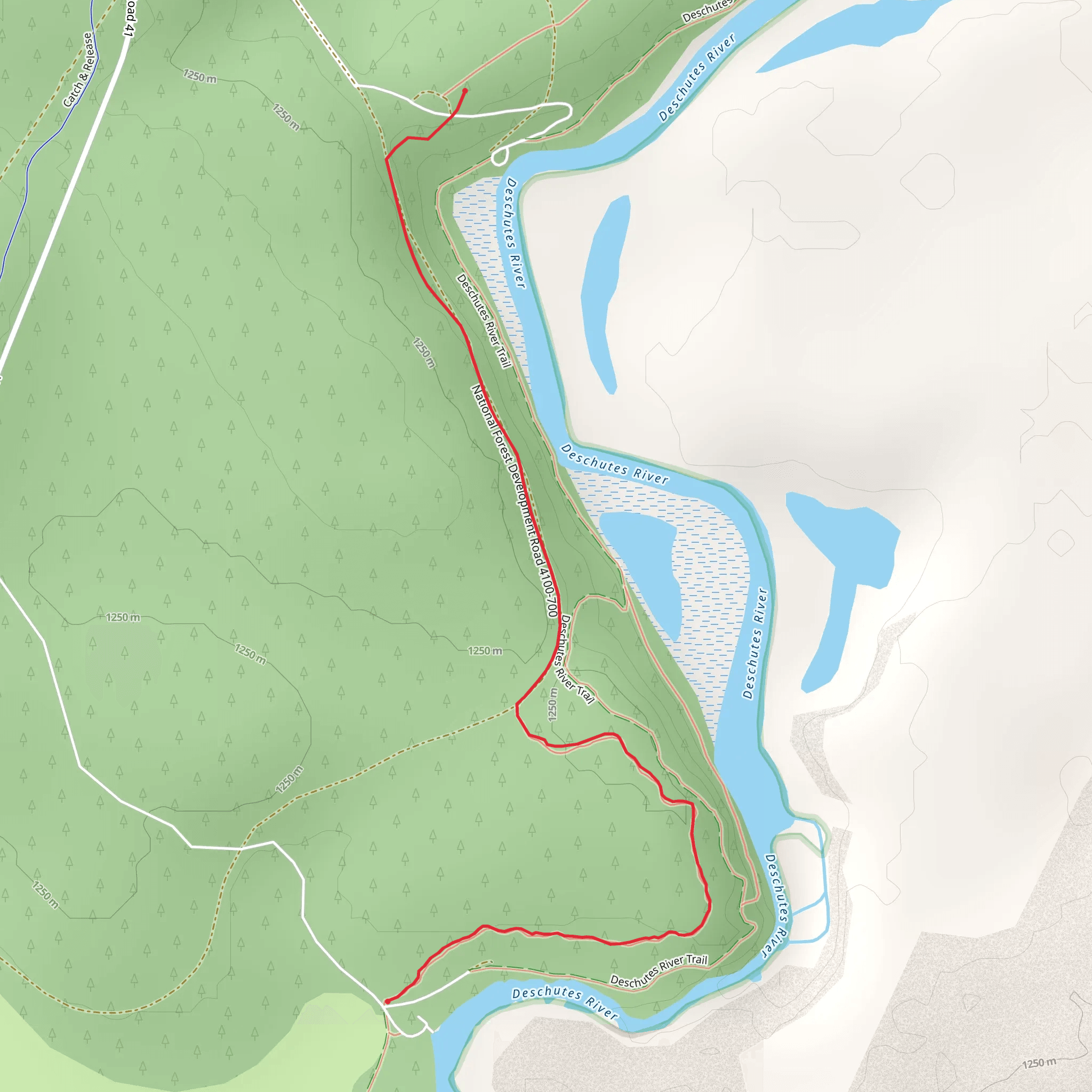 Dillion Falls Trail mobile static map