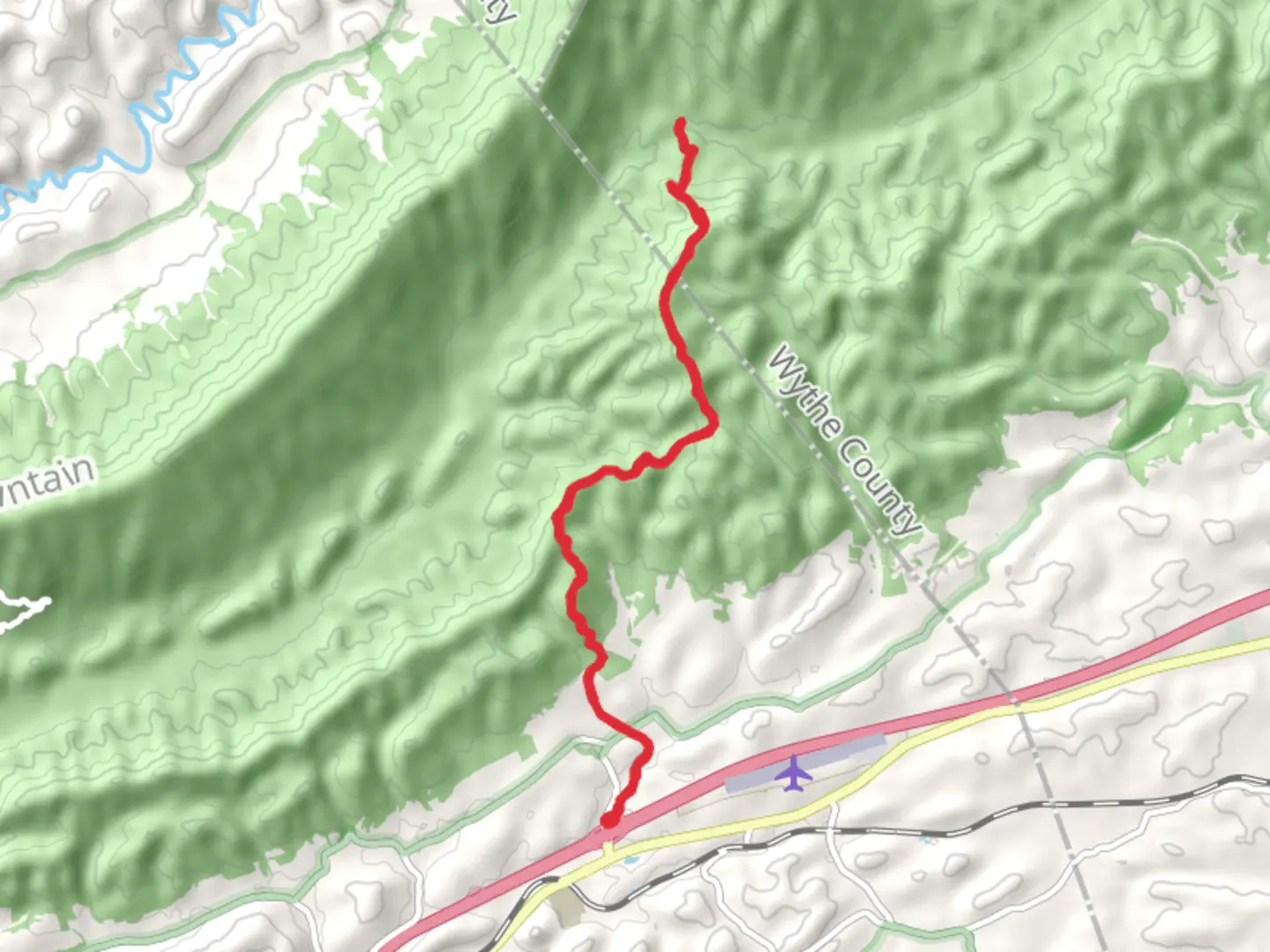An image depicting the trail Appalachian Trail - reed Creek and its surrounding area.