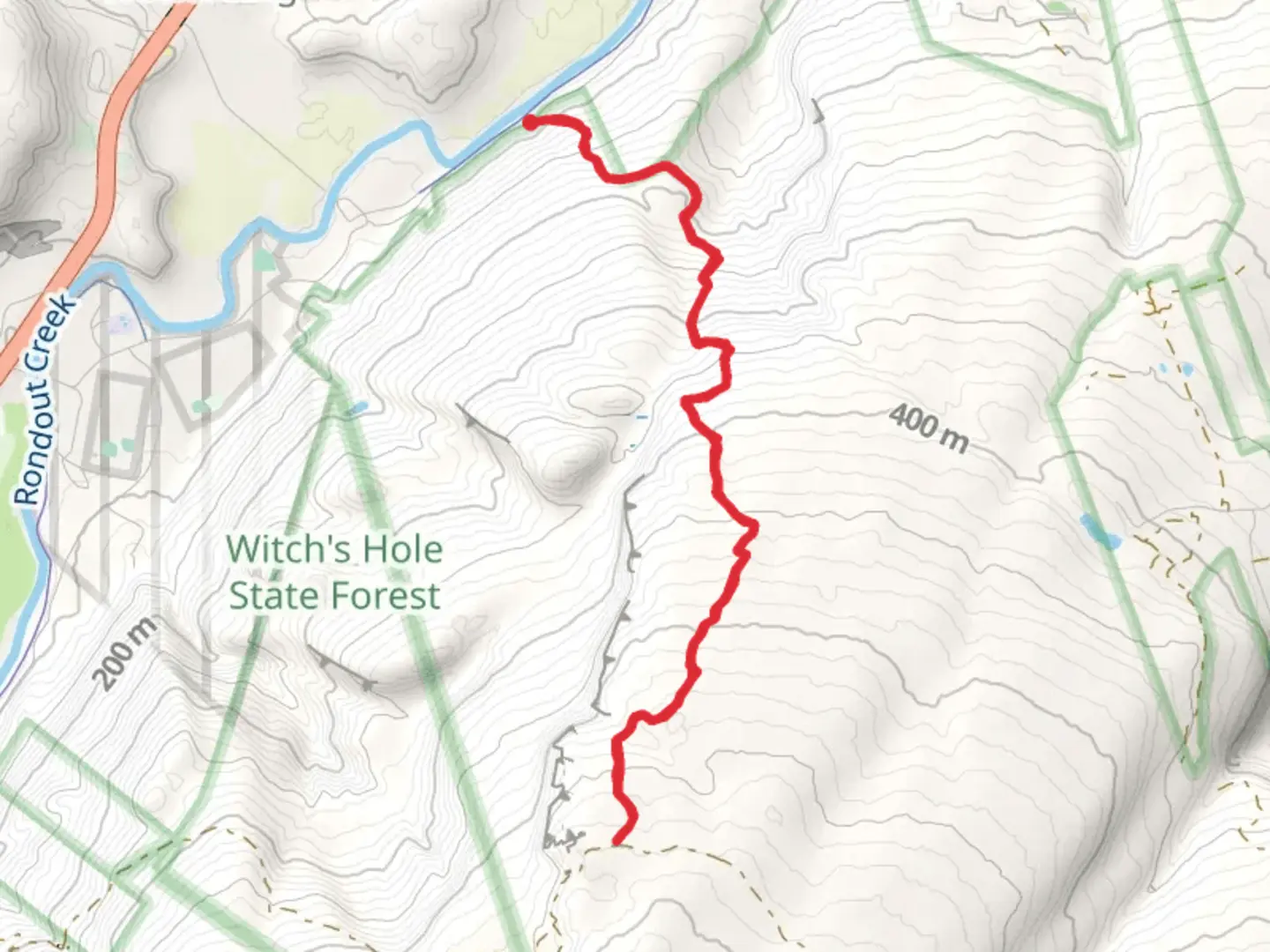 An image depicting the trail Napanoch Point and its surrounding area.