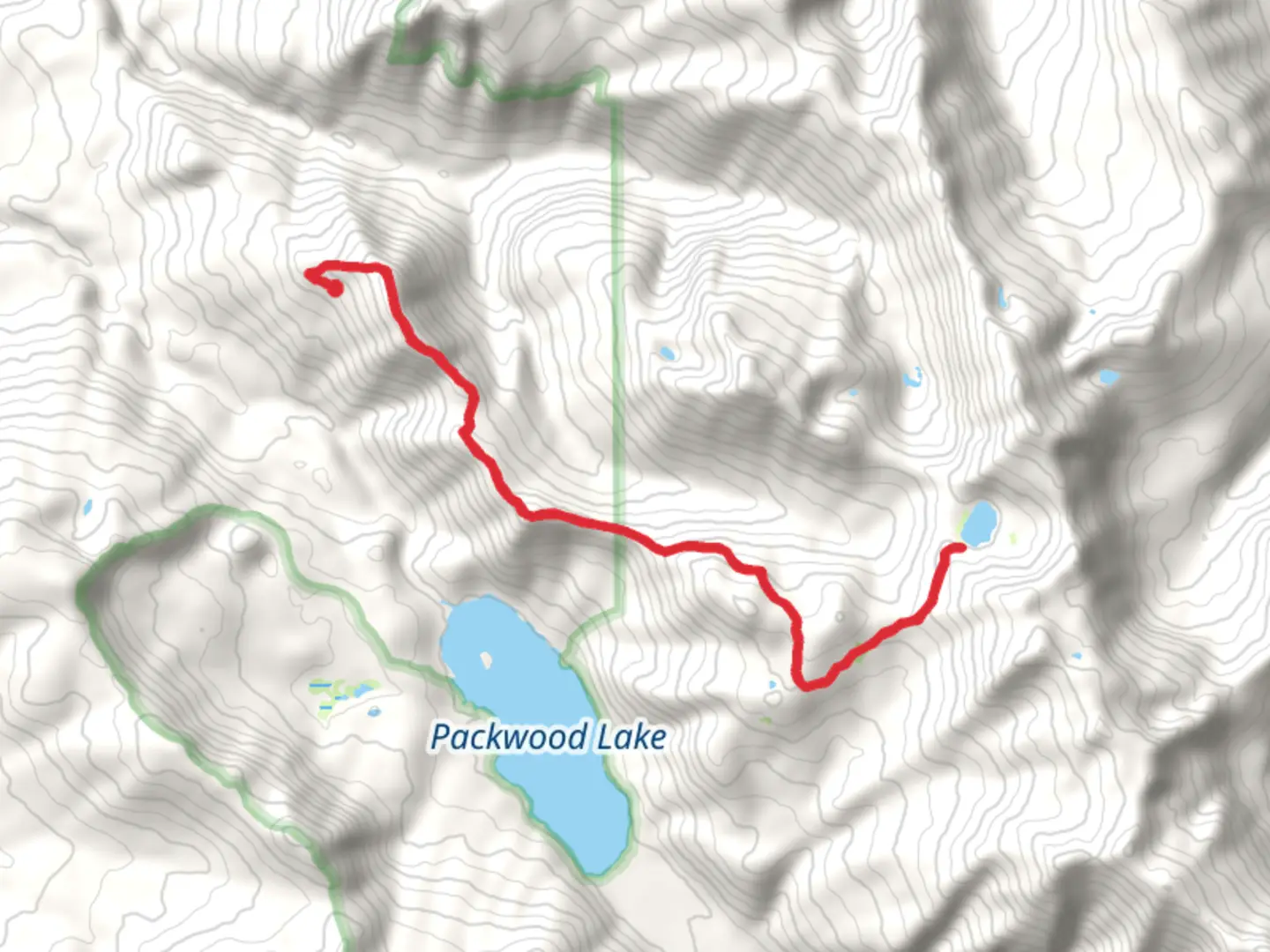 An image depicting the trail Three Peaks Trail to Lost Lake and its surrounding area.