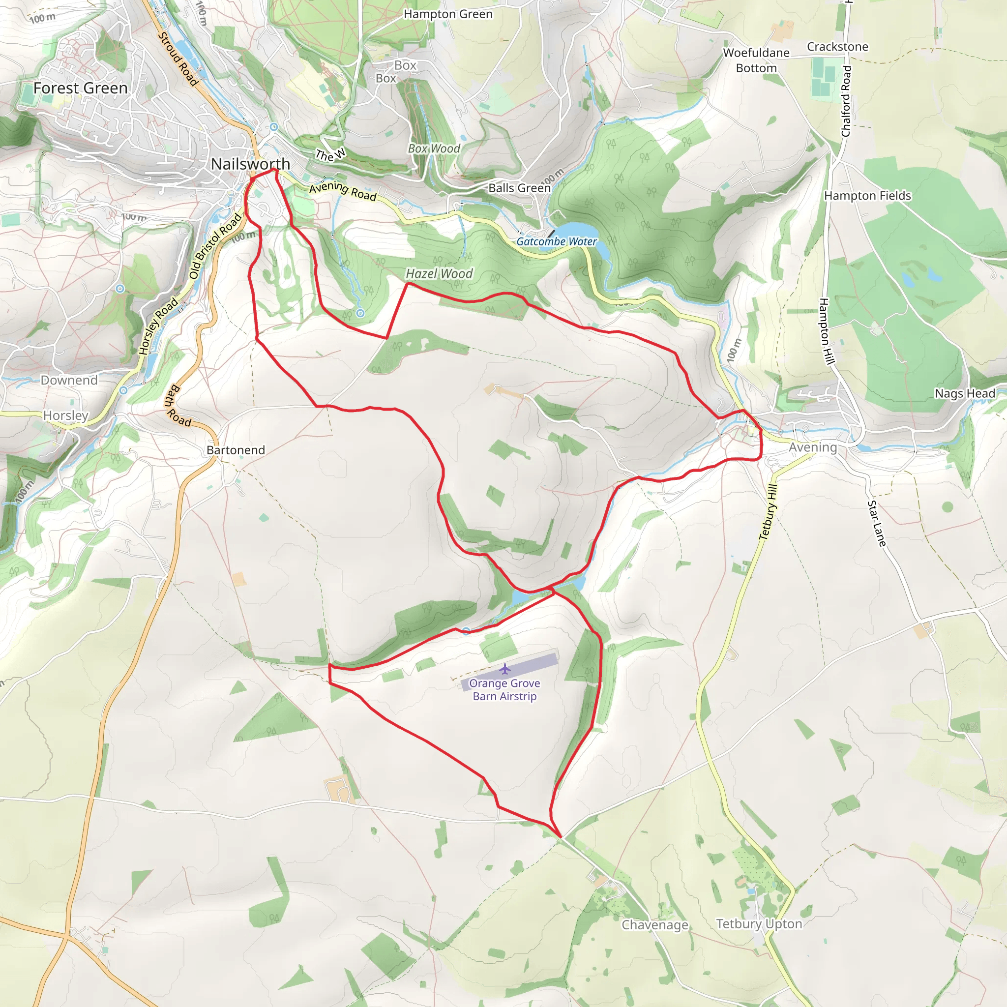 Hazel Wood and Longtree Bottom Loop mobile static map