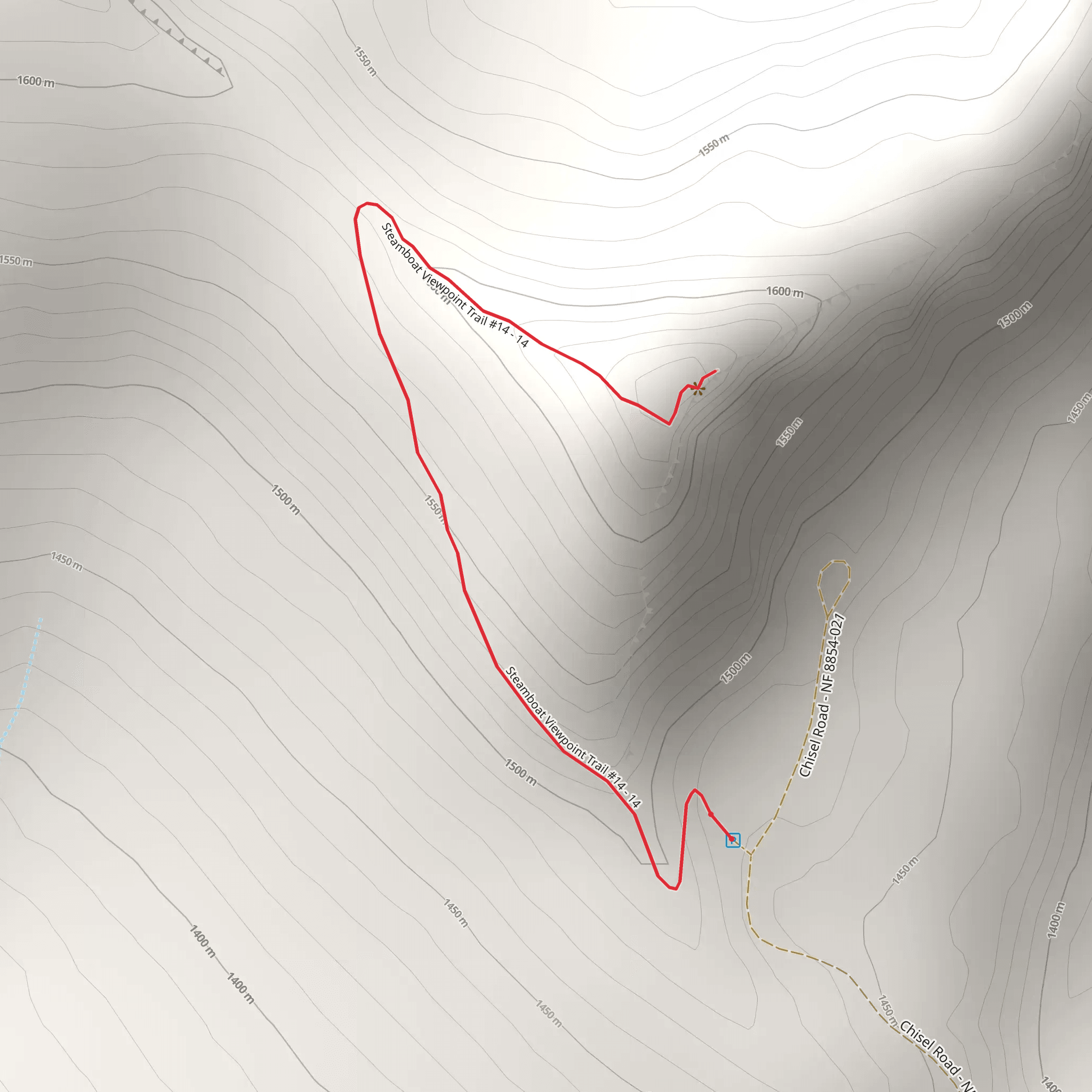 Steamboat Viewpoint Trail mobile static map