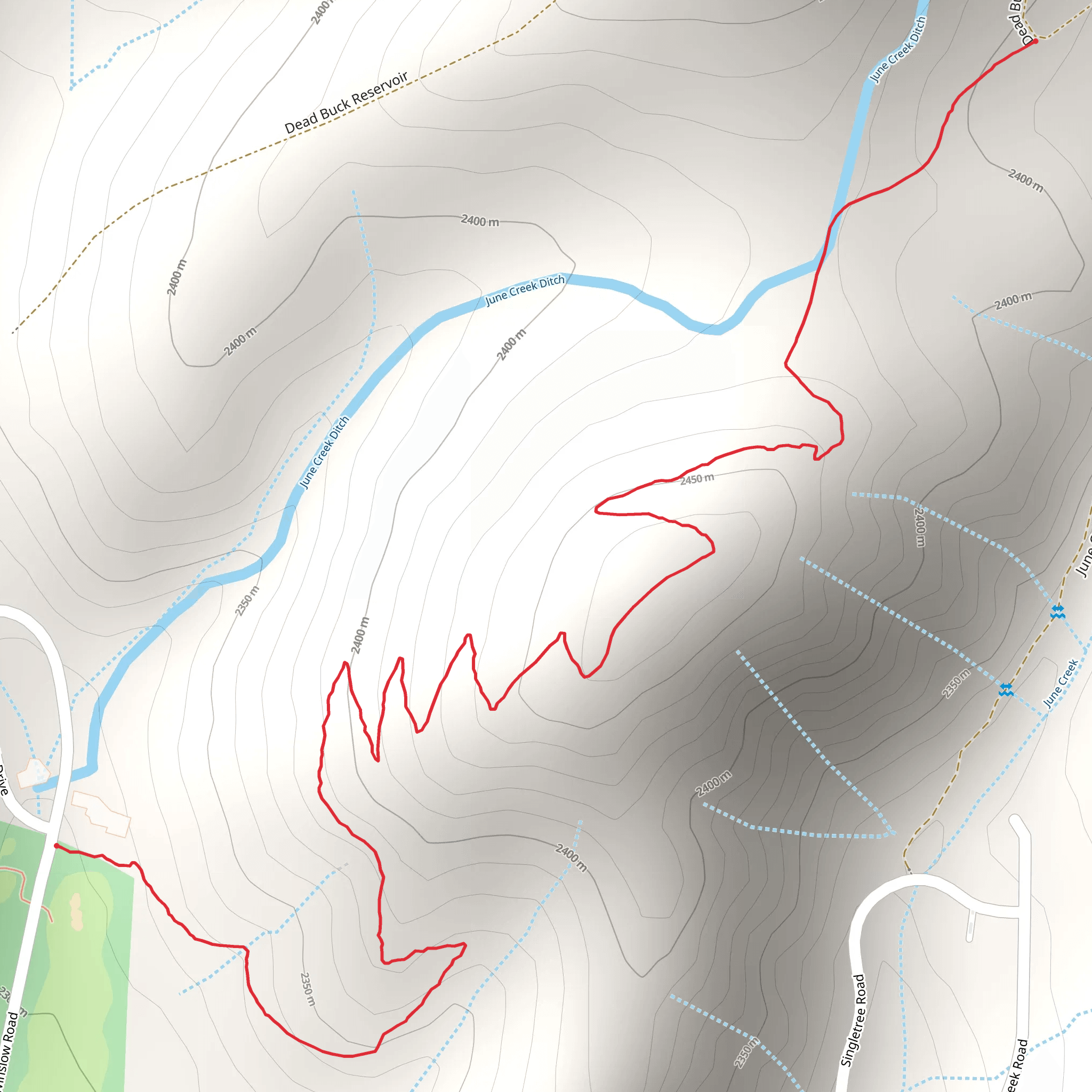 Knob Hill Trail mobile static map