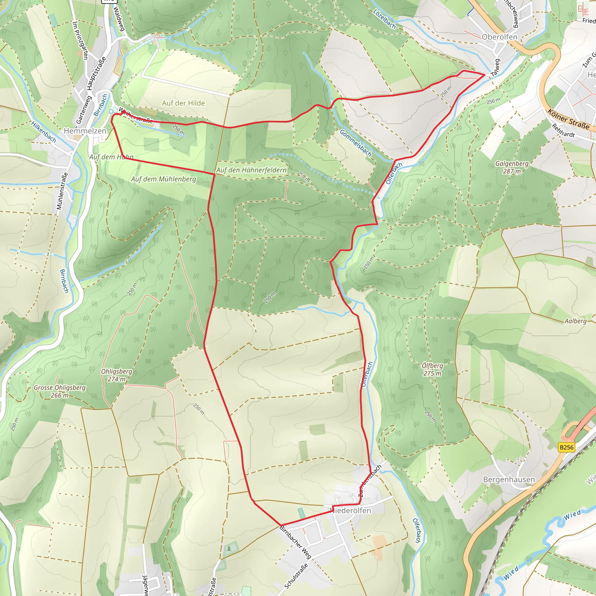 Hemmelzen Rundwanderweg mobile static map