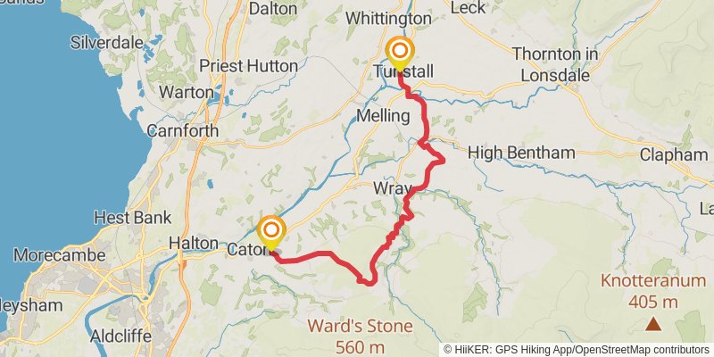 Liverpool South Parkway to Walney Island Walk stage 20 Map