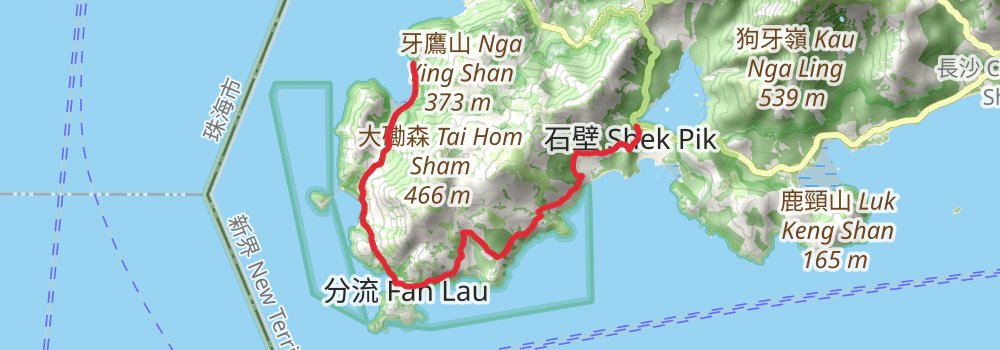 Lantau Trail stage 3 Map