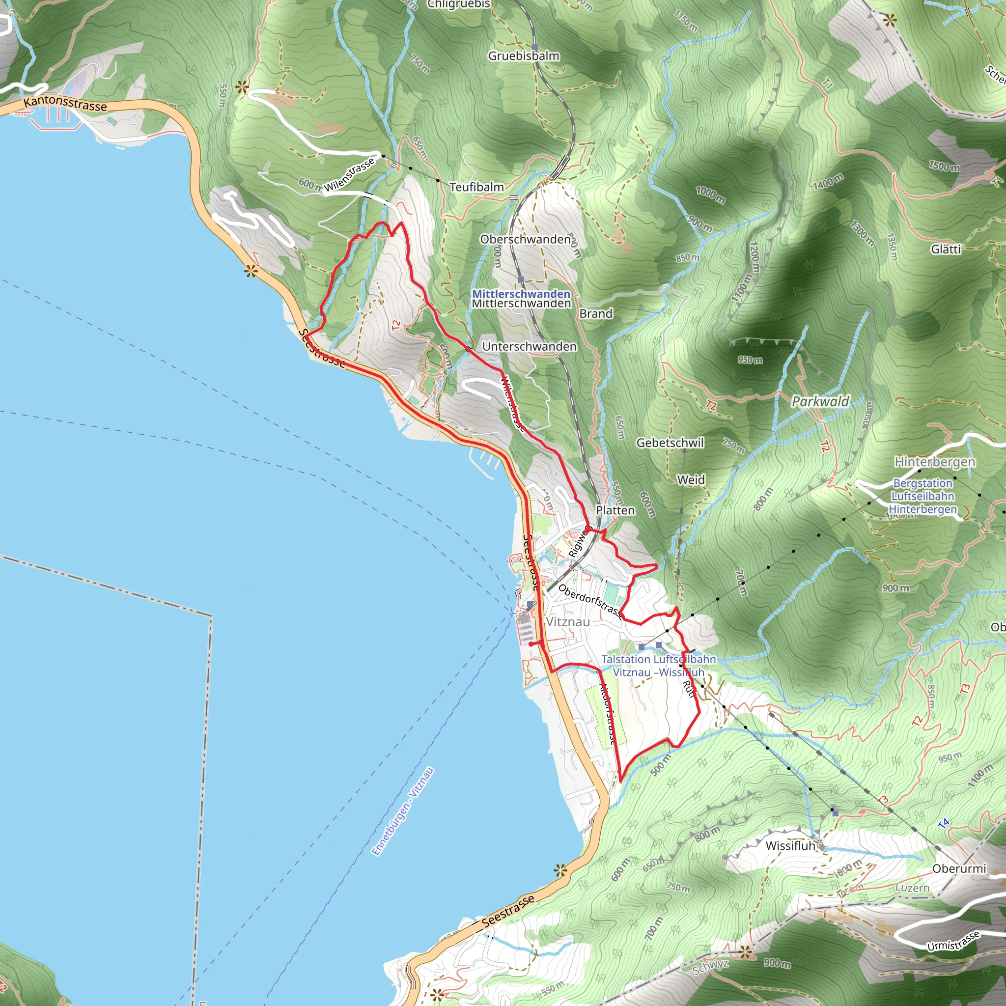 Helsana Trail - Vitznau mobile static map