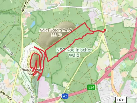 Halde Haniel via Grafenmuehle Rundweg