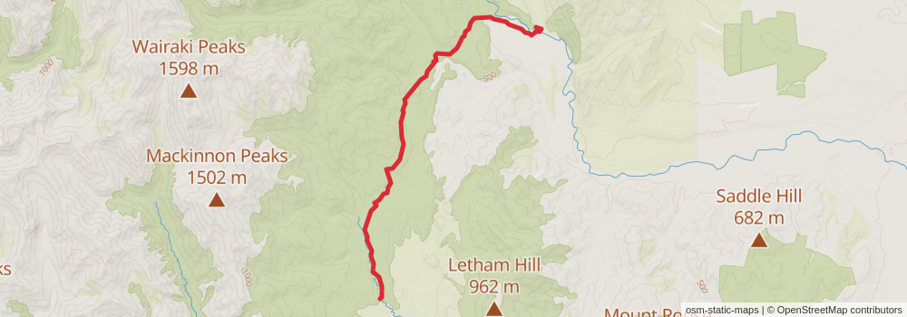 Te Araroa Trail stage 170 Map