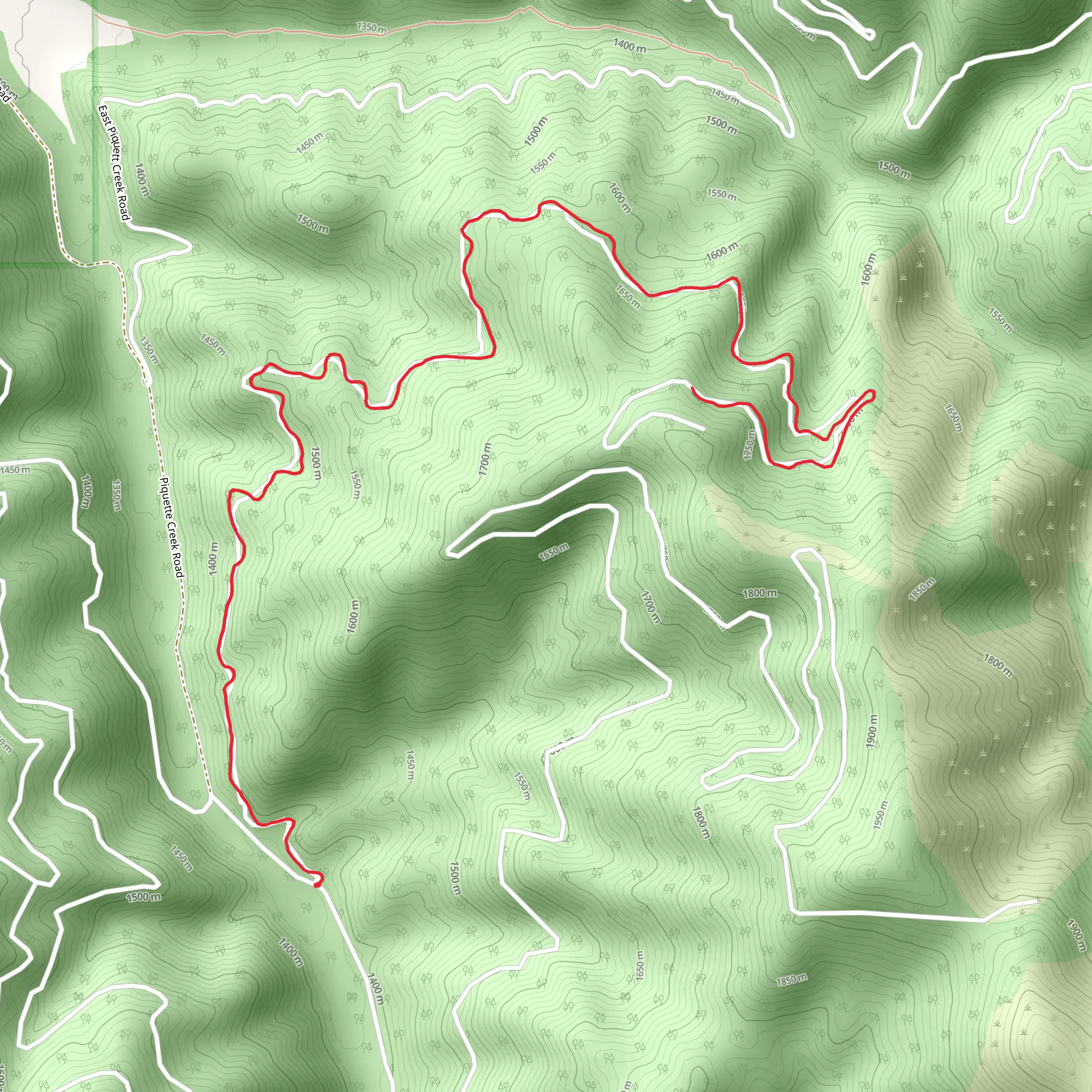 Upper East Side Piquett Trail mobile static map