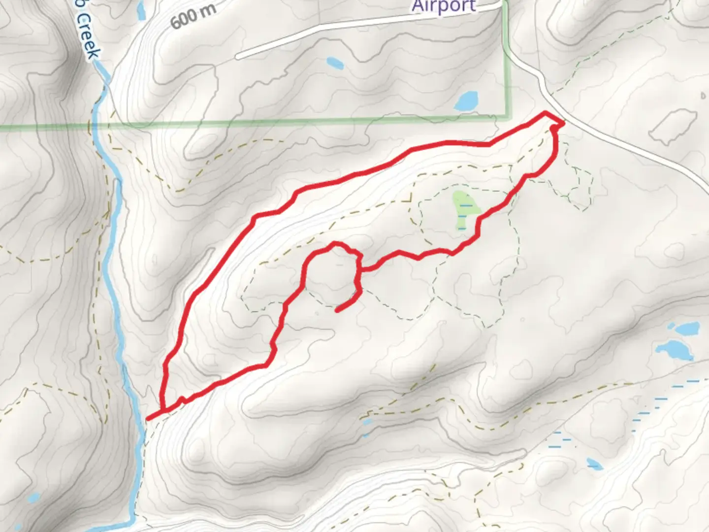 An image depicting the trail Sand Run and Babb Creek Loop and its surrounding area.