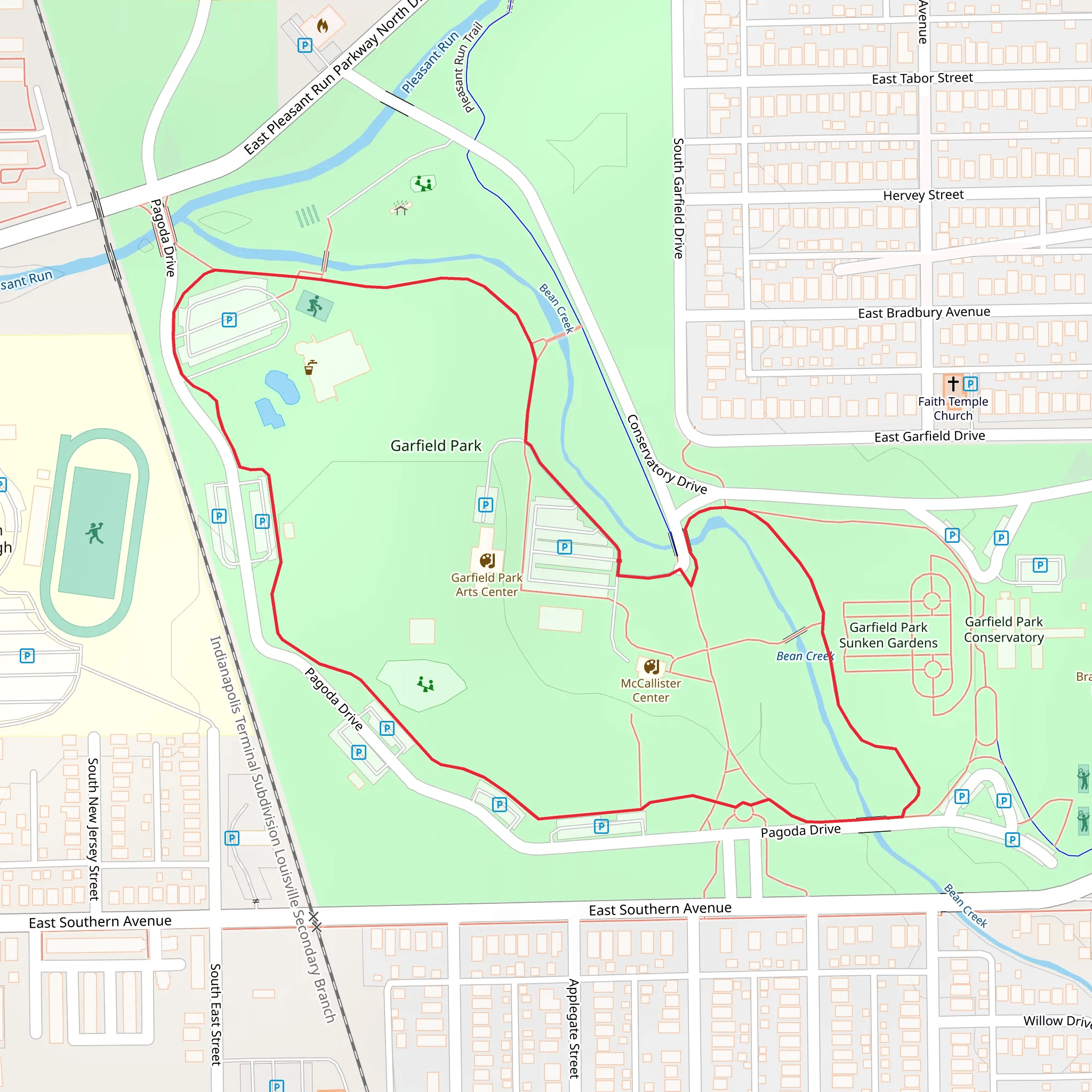 Bean Creek Loop mobile static map
