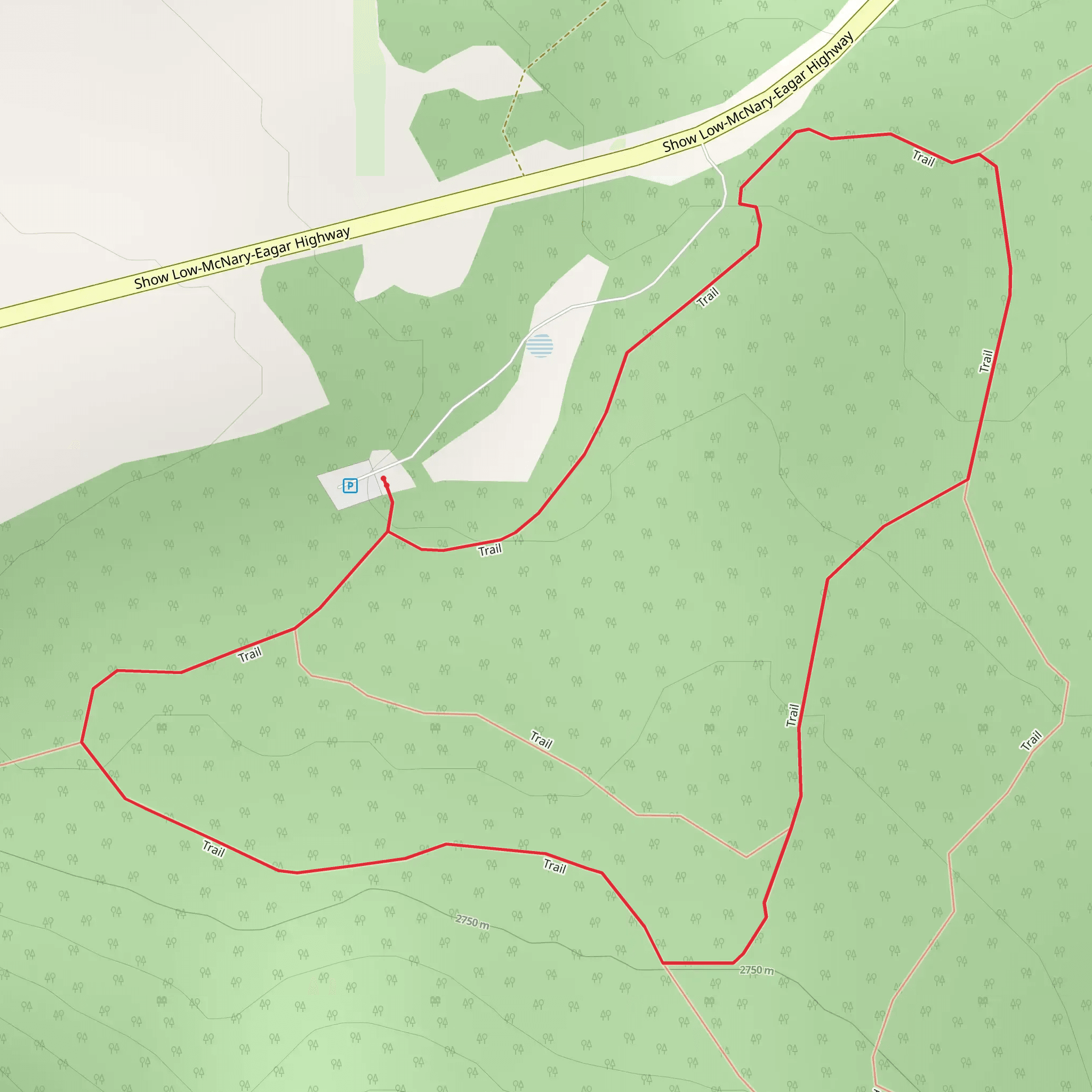 Osprey Trail and Pole Knoll Loop Trail mobile static map