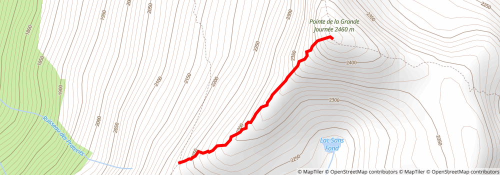 Tour Du Beaufortain spur 1 Map