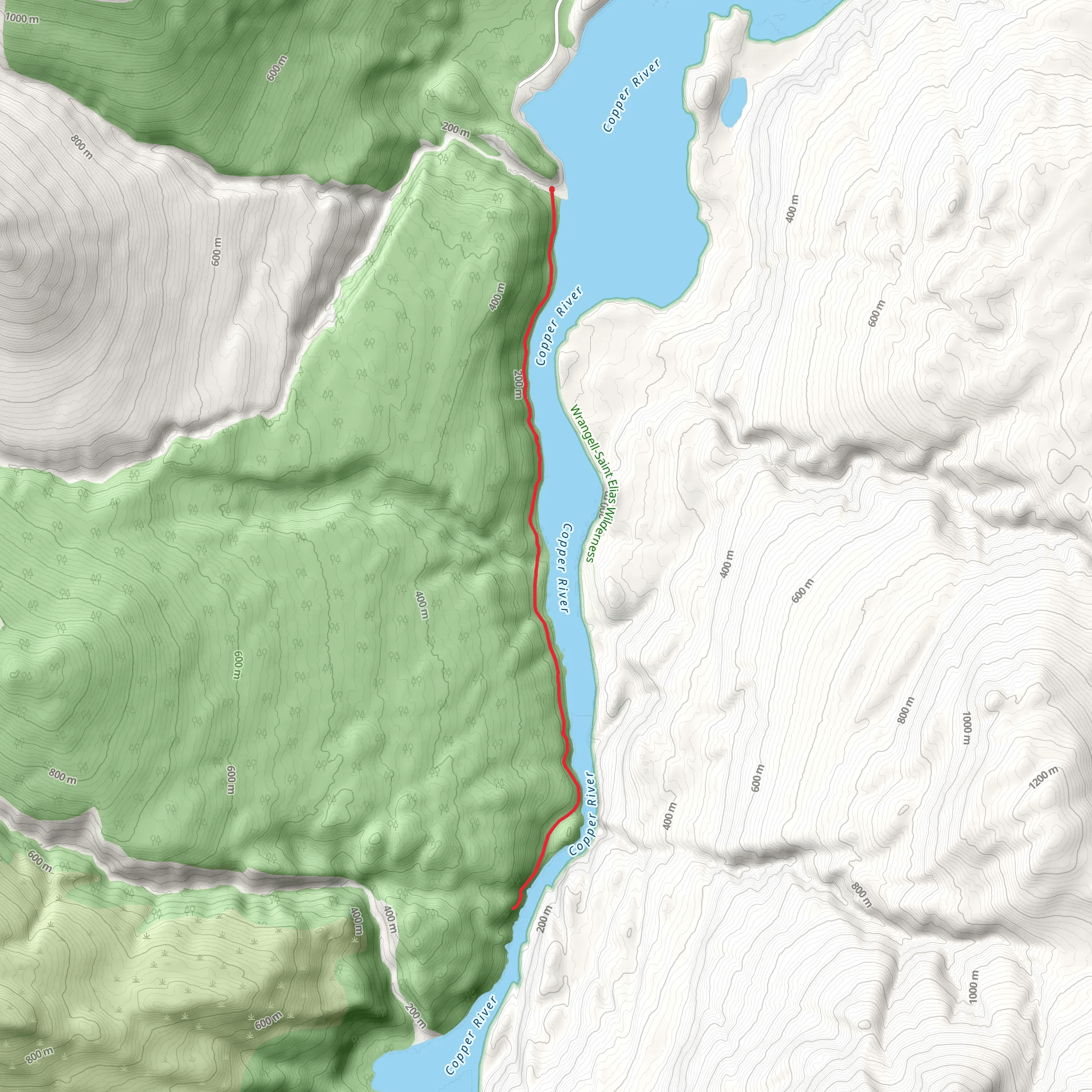 OBrien to Haley Creek Trail mobile static map