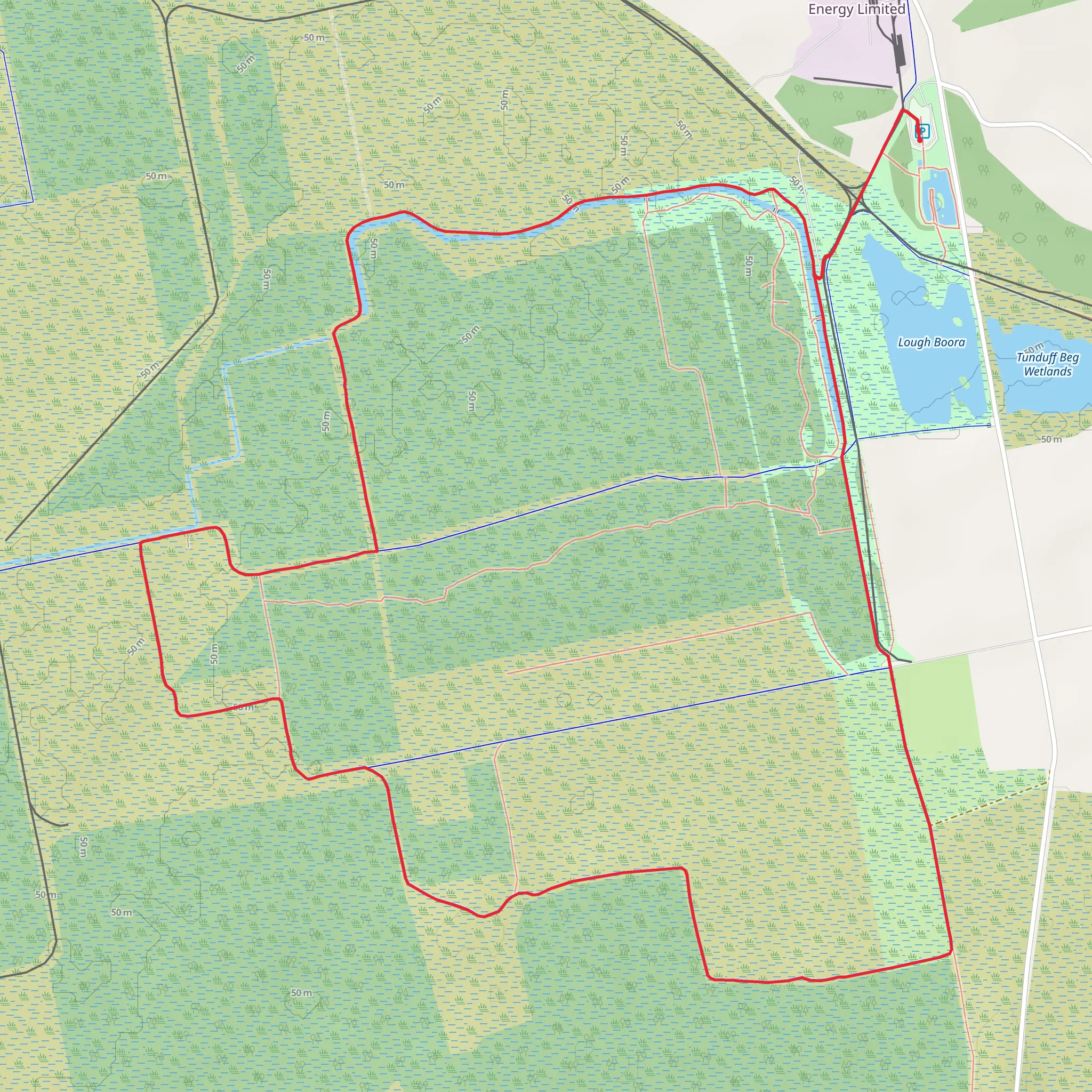 Lough Boora - Mesolithic Route mobile static map