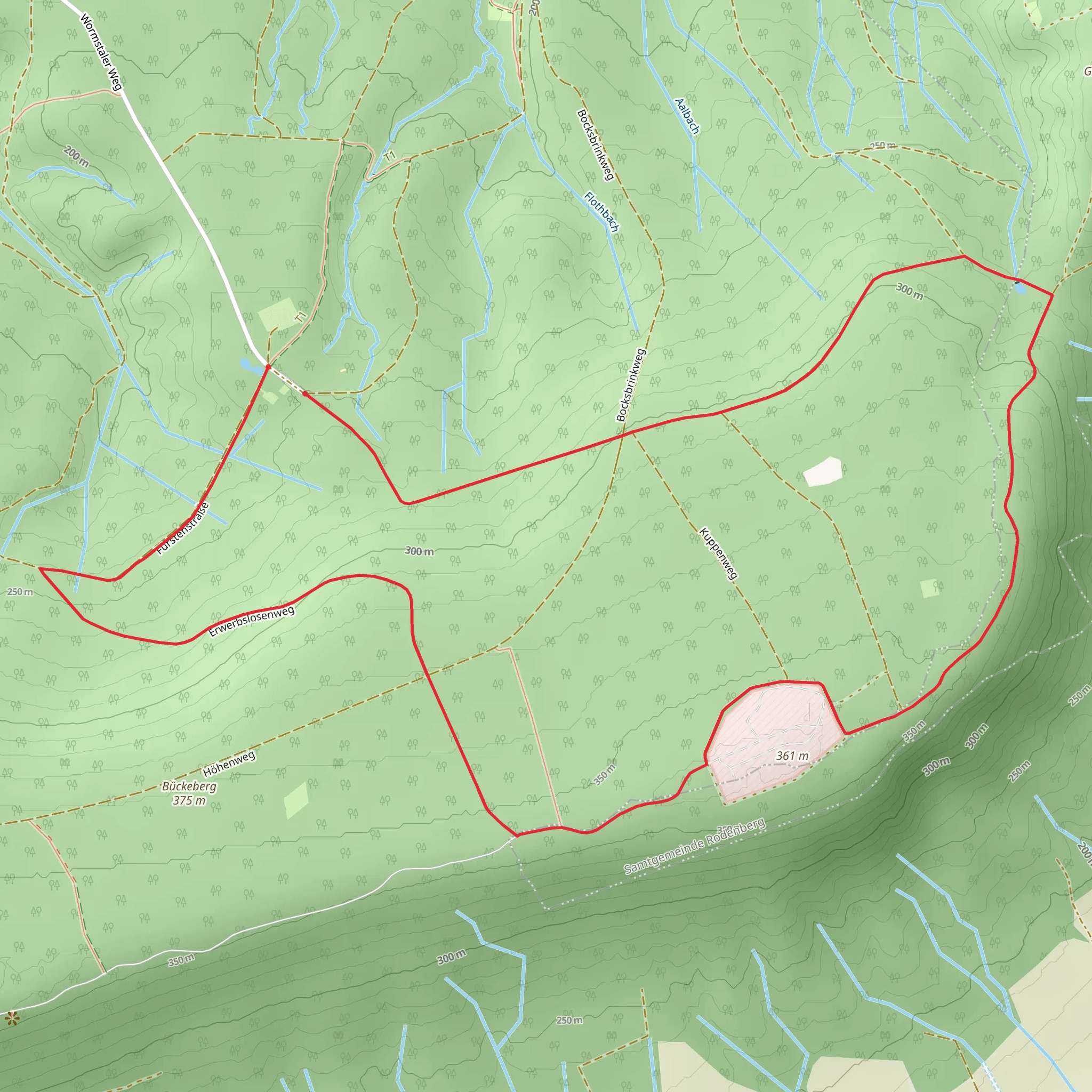 Bornau Rundweg and Wierser Tor Rundweg mobile static map