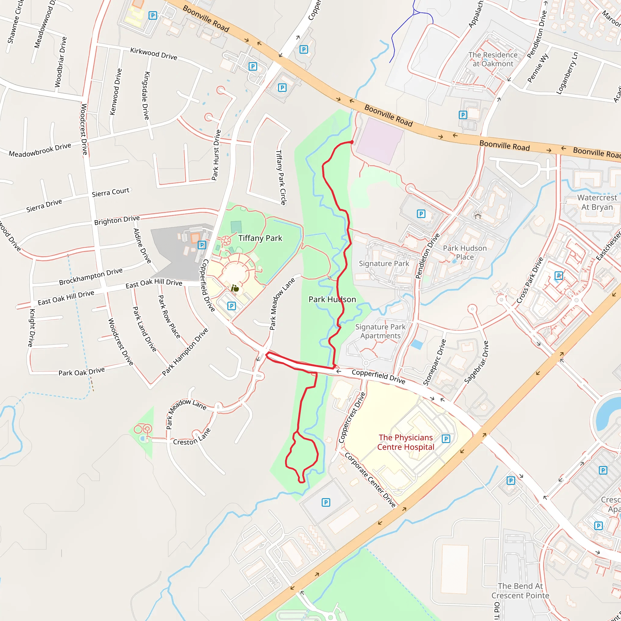 Park Hudson Trail mobile static map