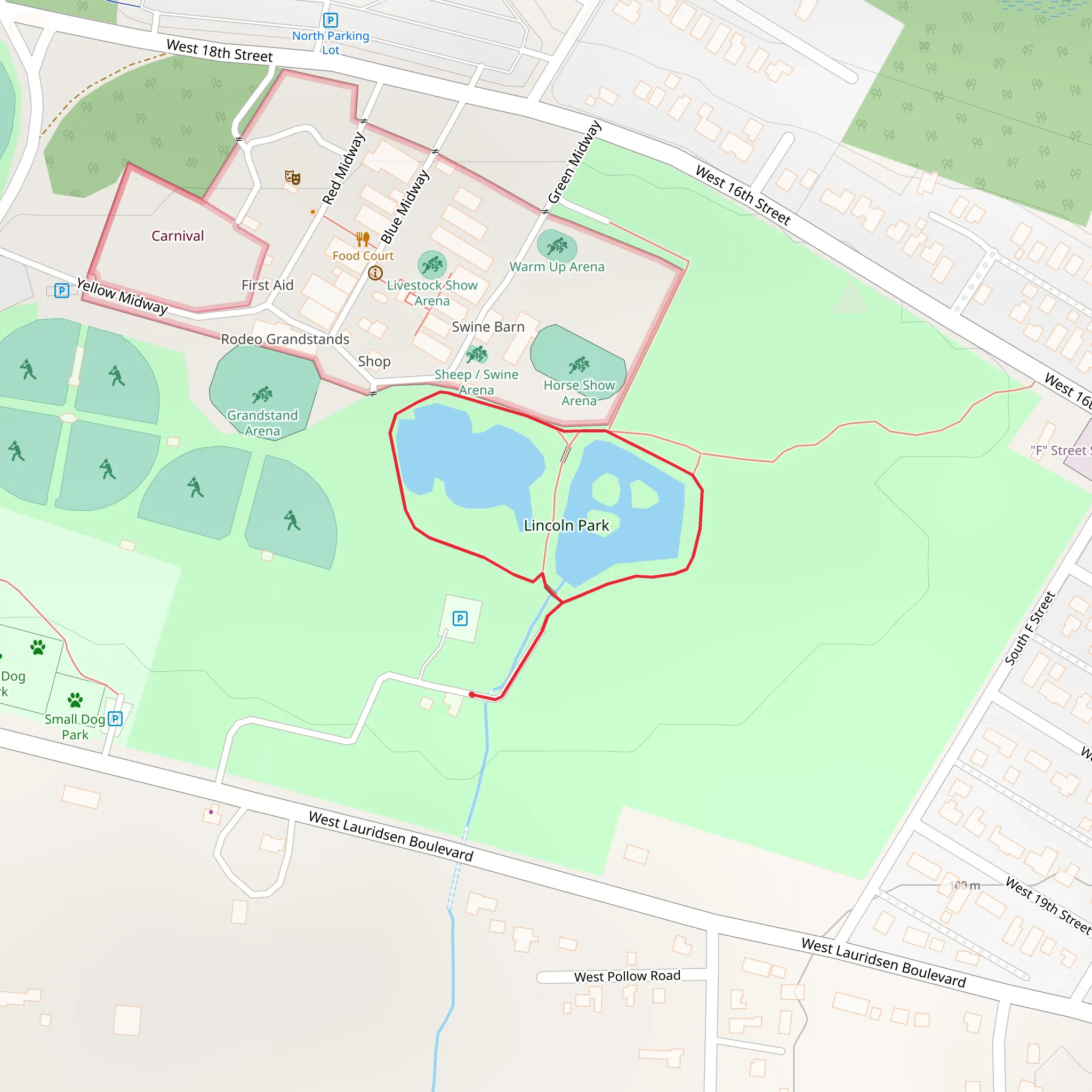 Lincoln Park Loop mobile static map
