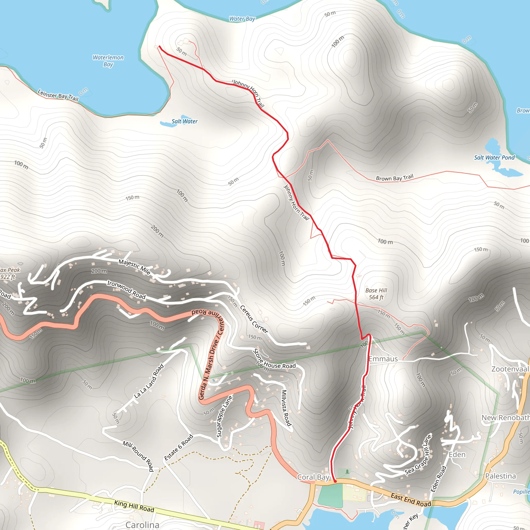 Johnny Horn Trail mobile static map