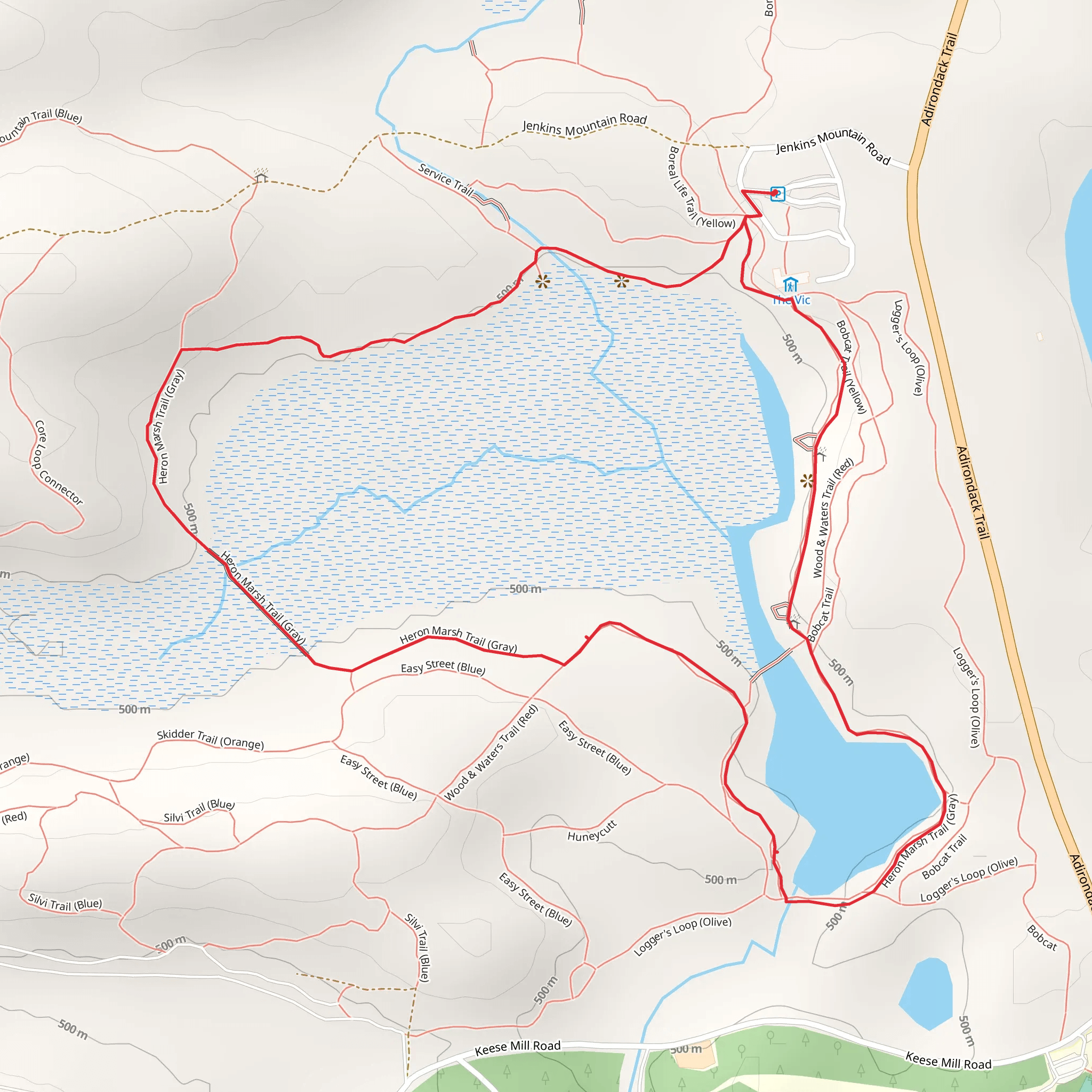 Barnum Brook Trail and Heron Marsh Trail Loop mobile static map