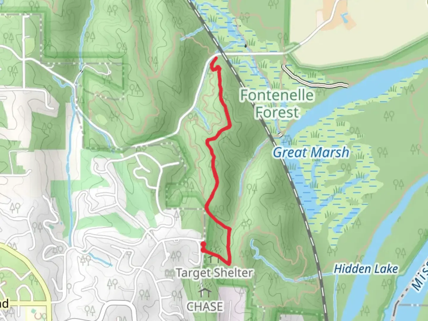 An image depicting the trail Signal Ridge Trail - Camp Wakonda and its surrounding area.