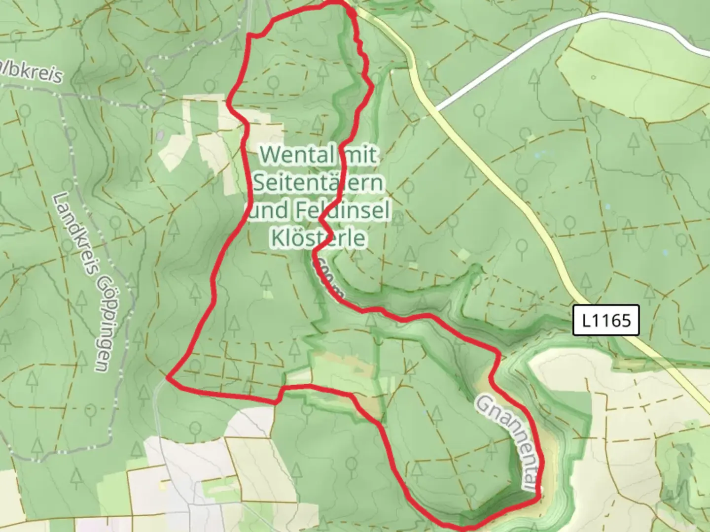 An image depicting the trail Rundweg Rauheck and Kloesterle Loop and its surrounding area.