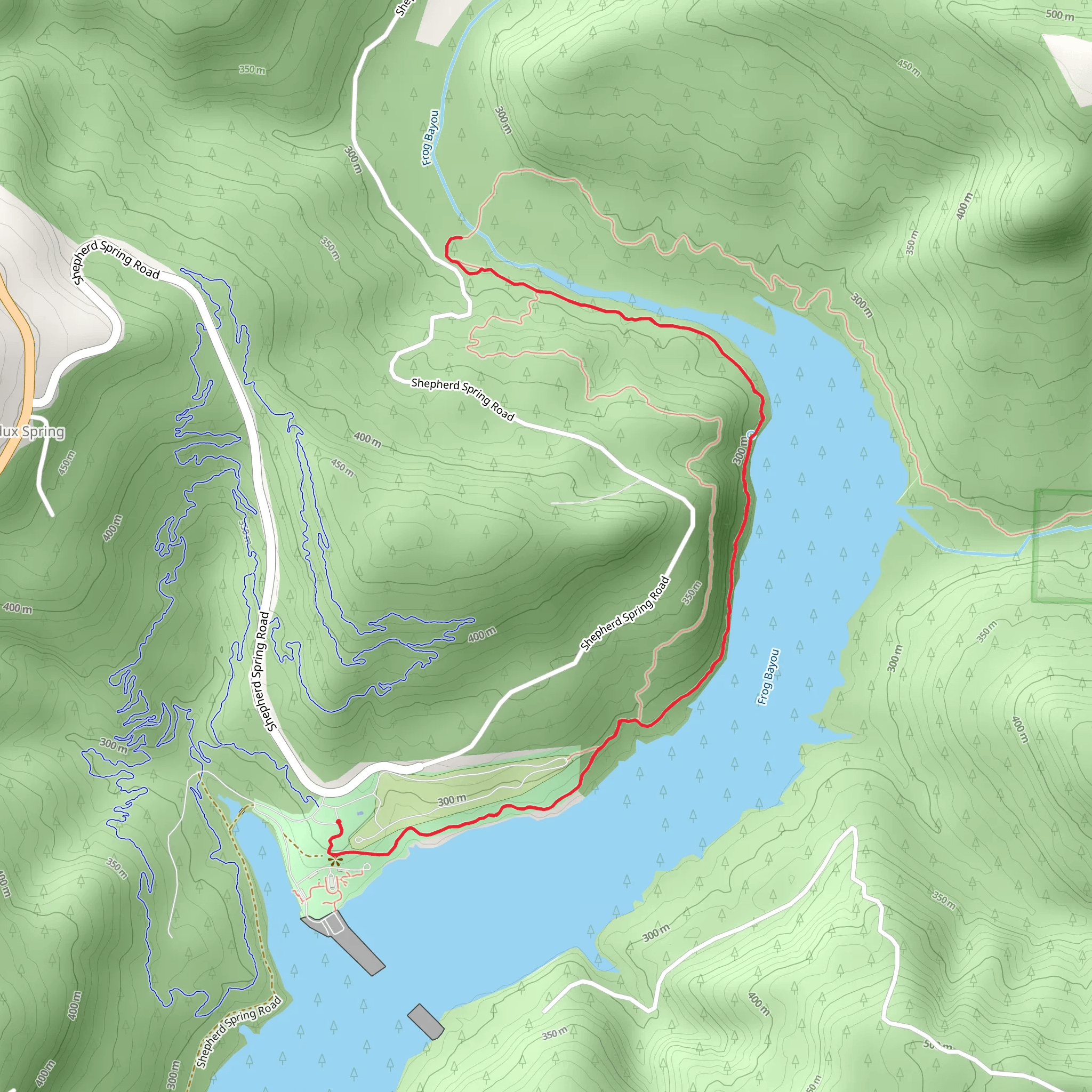Lake Fort Smith - Ozark Highlands Trail mobile static map