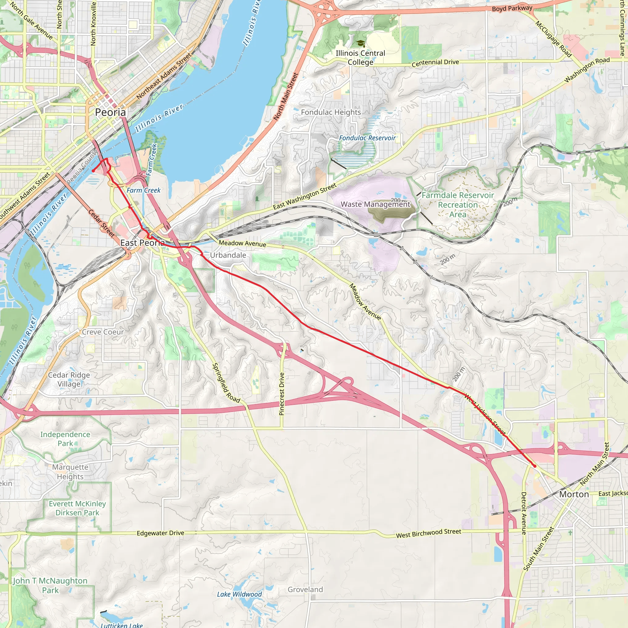 River Trail of Illinois mobile static map