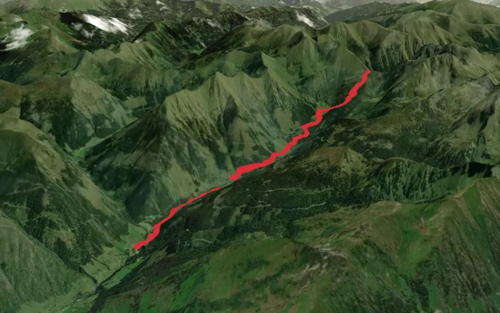 An image depicting the trail Glattjoch Chapel Trail and its surrounding area.