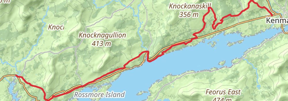 Kerry Way 9-Day Challenging Tour (Hillwalk Tours) stage 7 Map