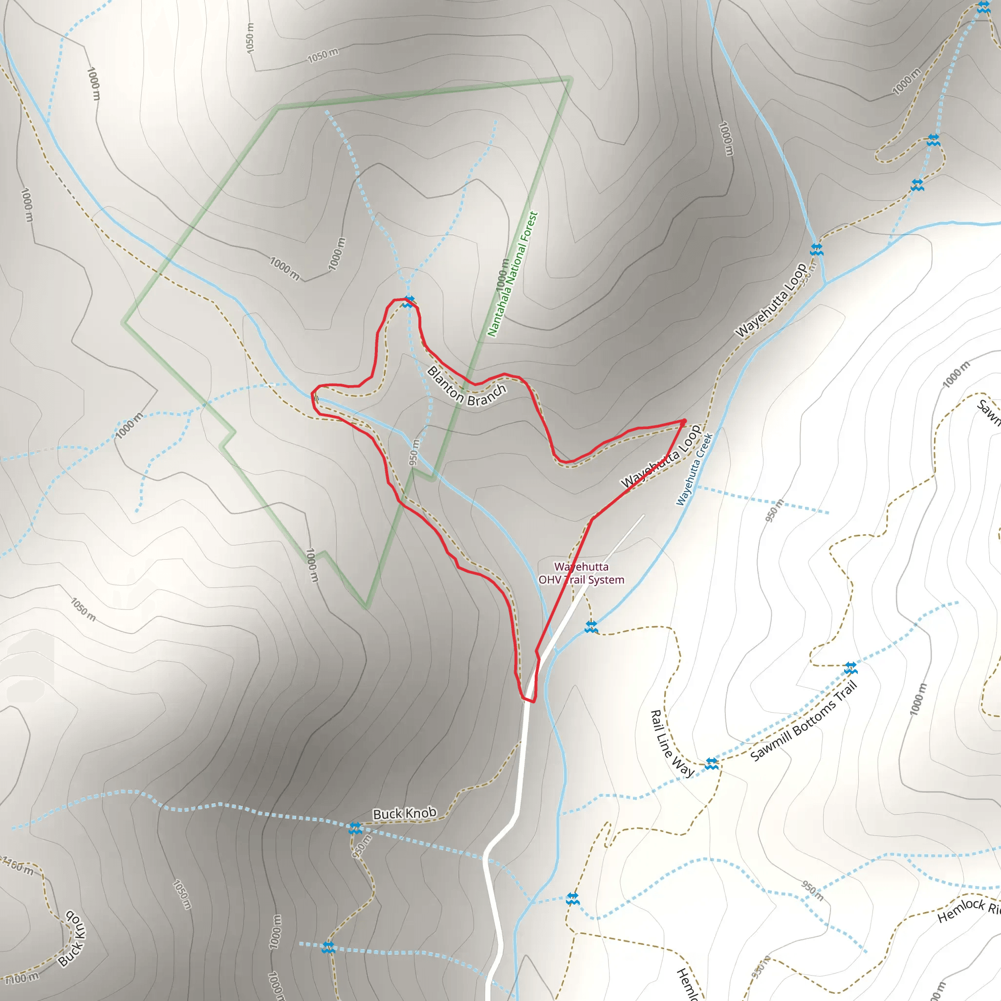 Blanton Branch Loop Trail mobile static map