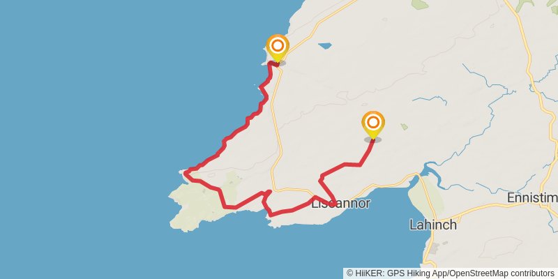 Burren Way alt 1 Map