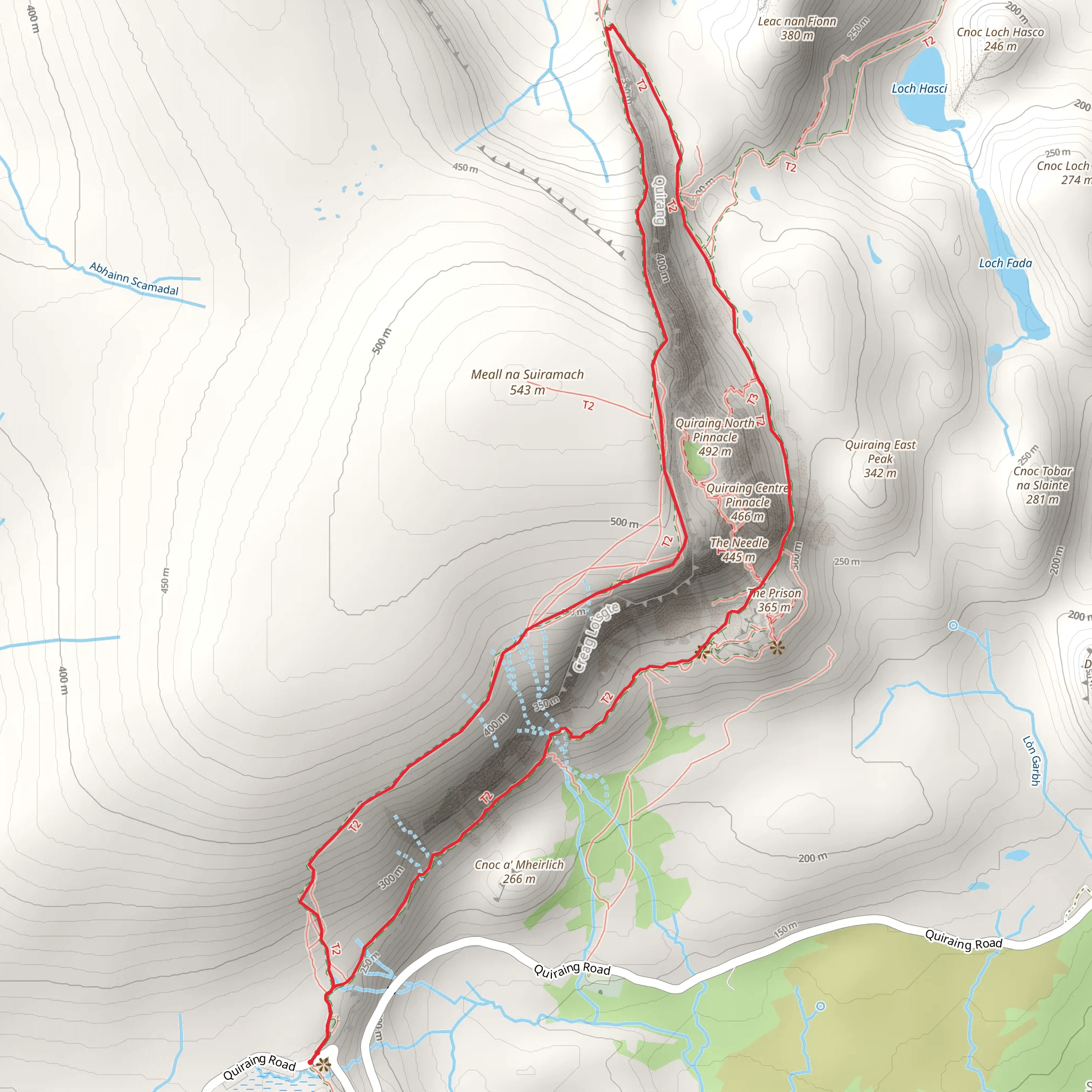 Quiraing Loop via The Needle mobile static map