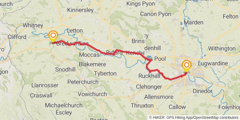 Herefordshire Trail spur 2 Map