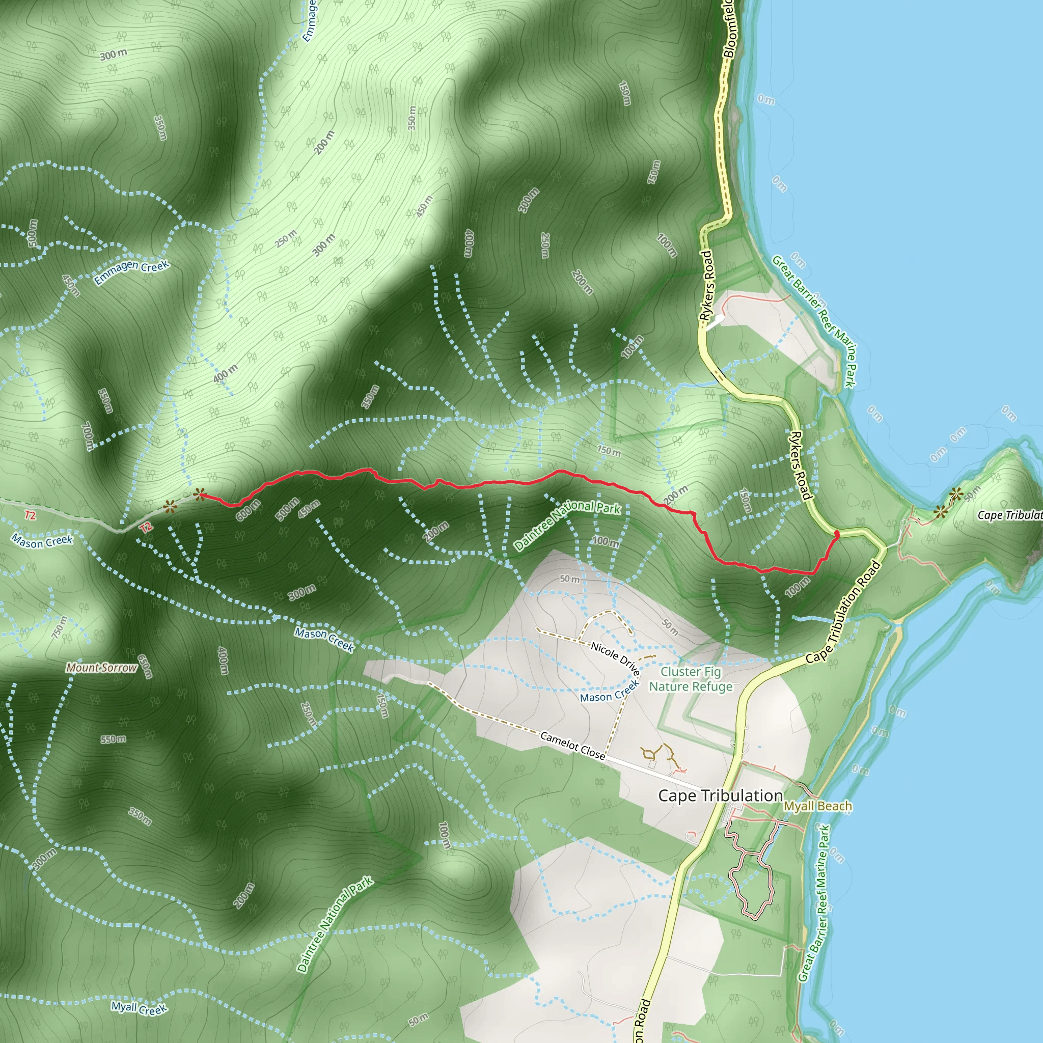 Mount Sorrow Ridge Walk mobile static map