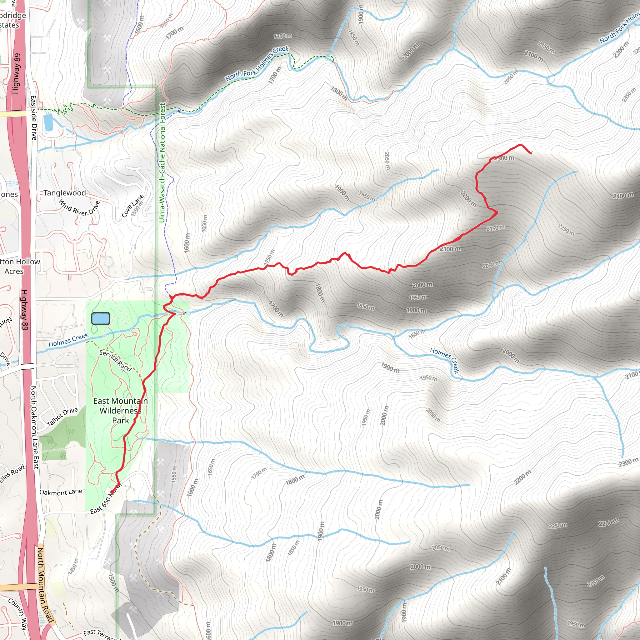 Web Canyon Trail mobile static map
