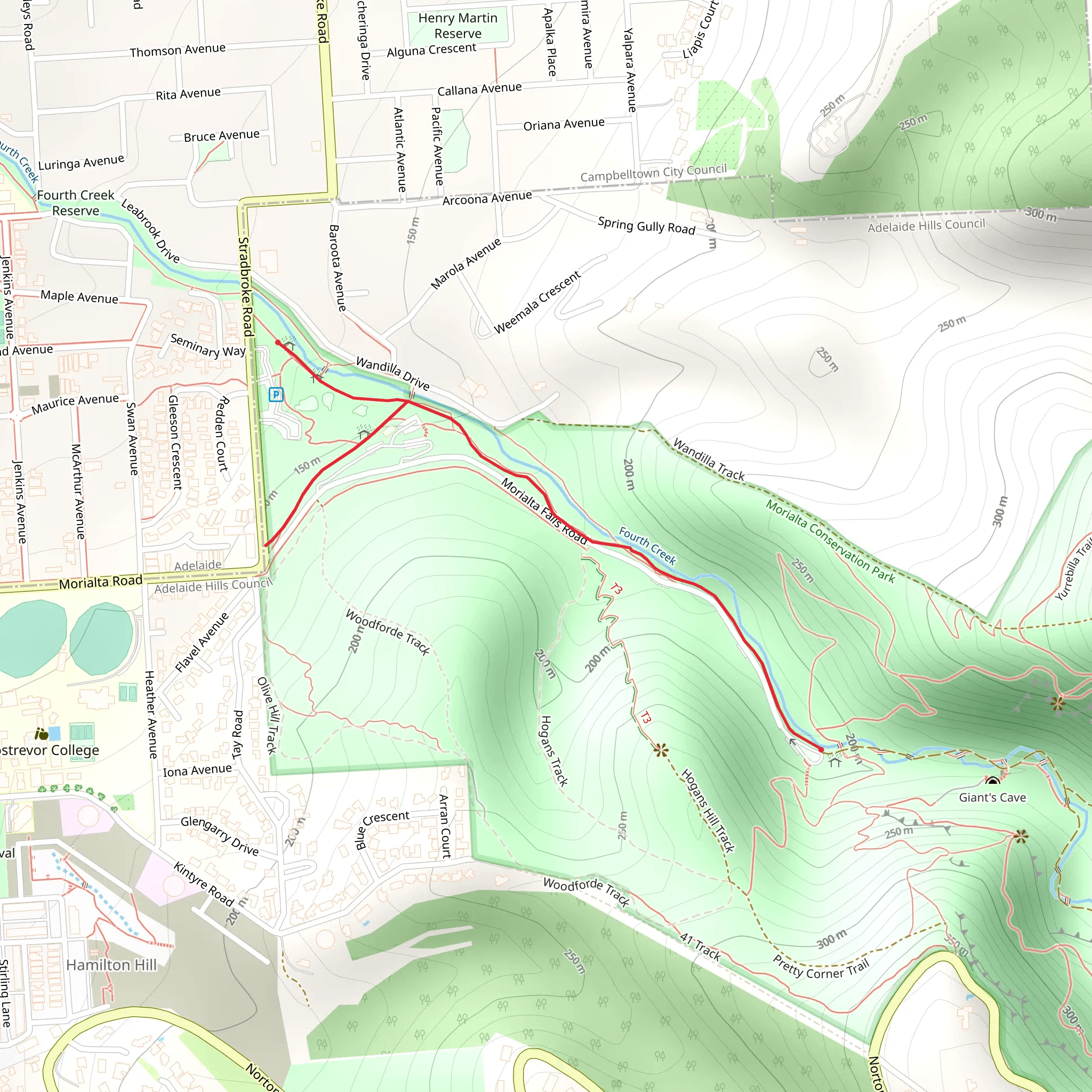 Fourth Creek Walk mobile static map