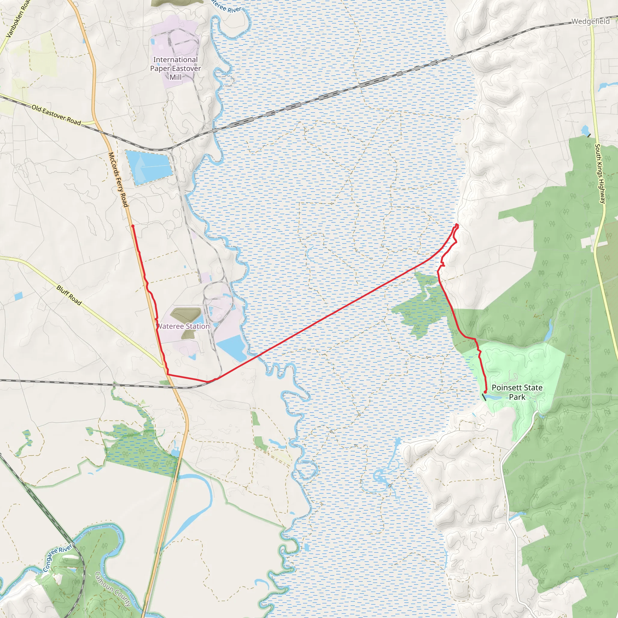 Palmetto Trail Wateree Passage mobile static map