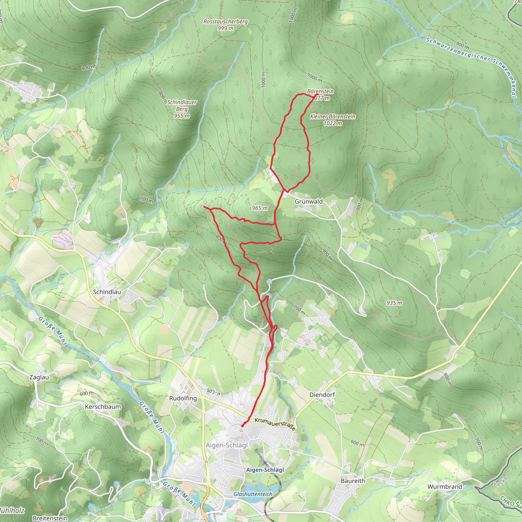 Bärensteinrunde mobile static map