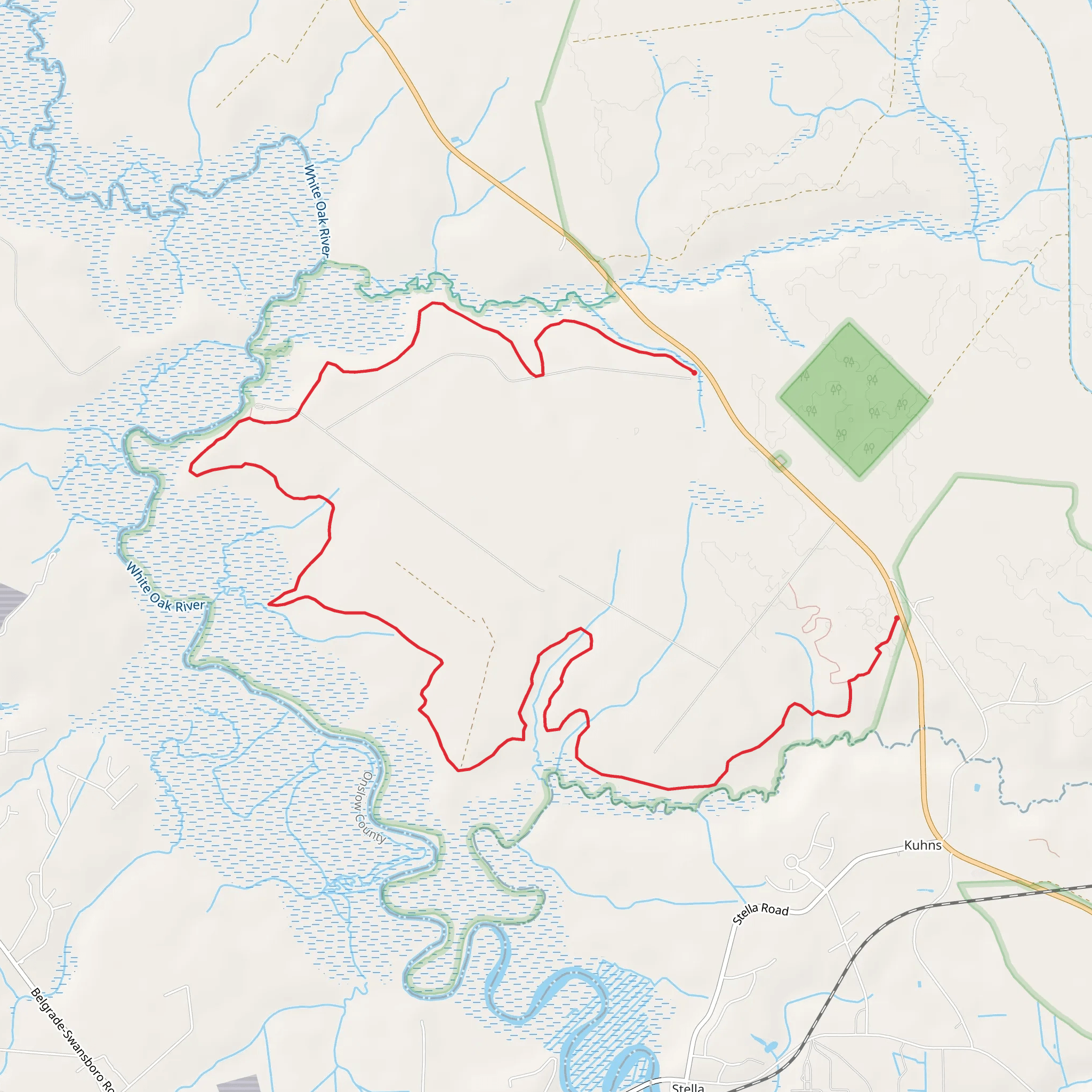Weetock Trail mobile static map
