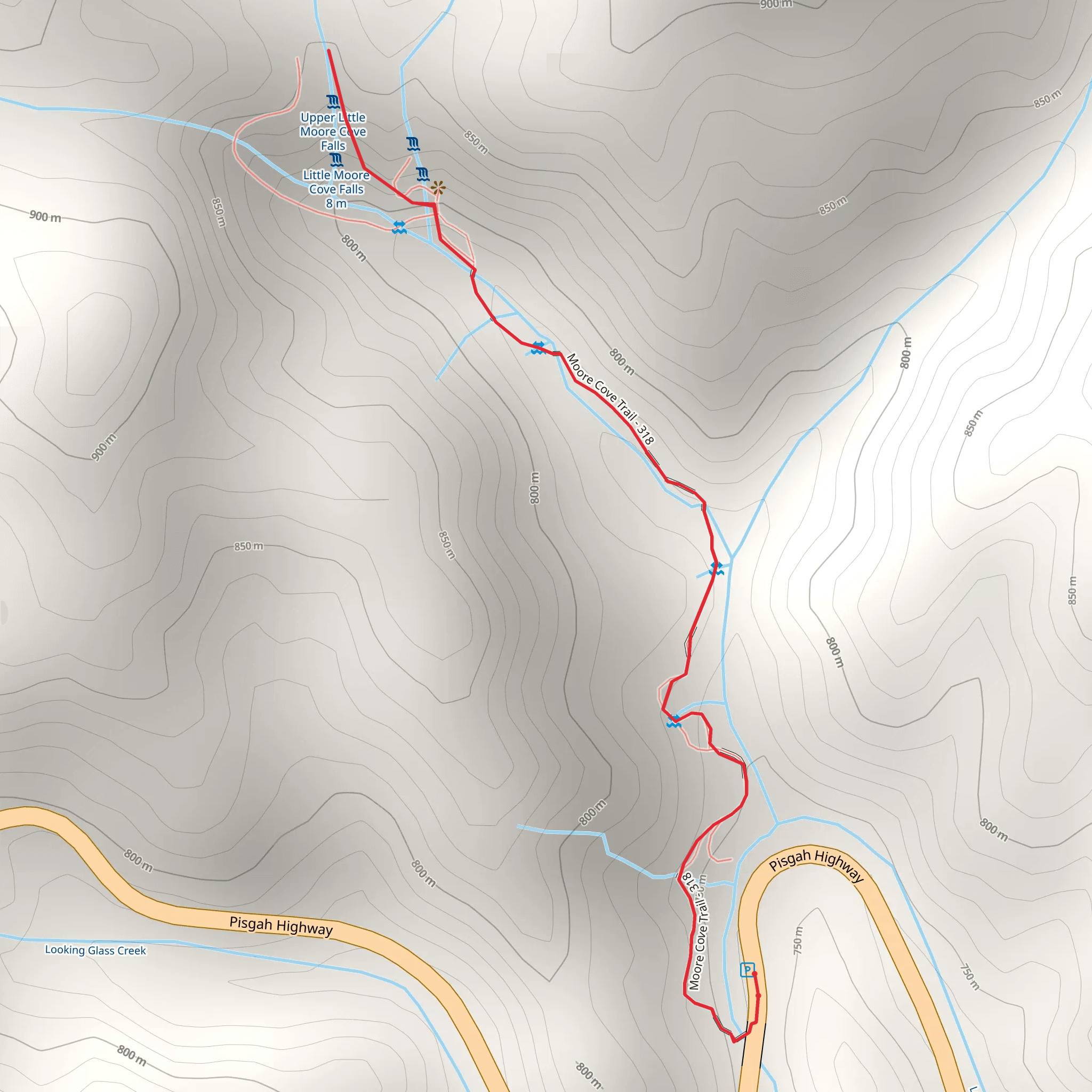 Moore Cove Trail mobile static map