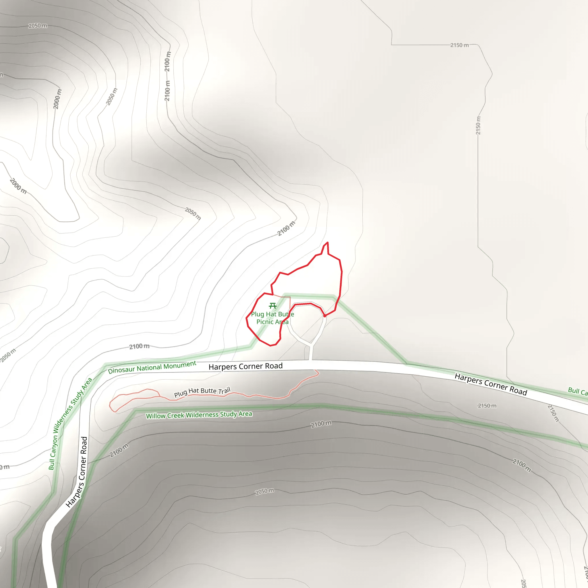 Bull Canyon Rim Loop Trail mobile static map