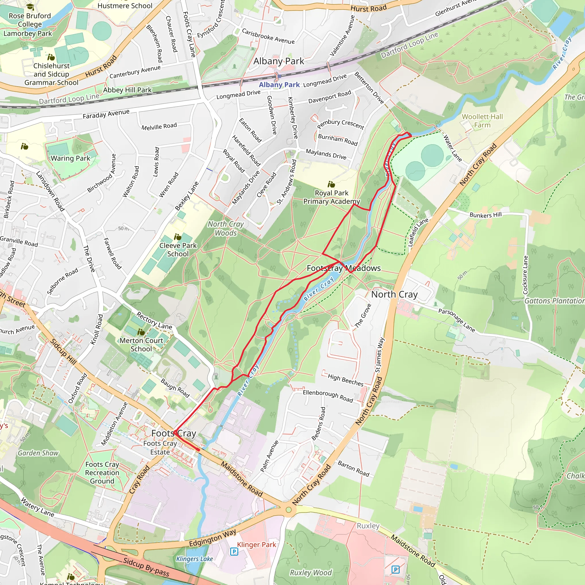 Footscray Meadows mobile static map