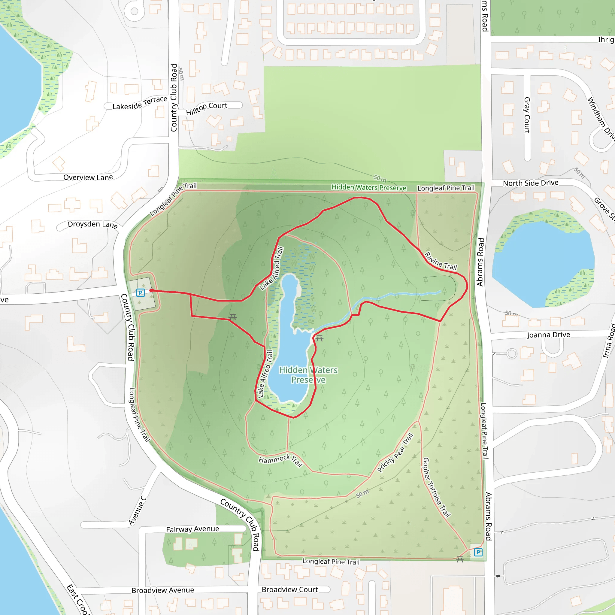Lake Alfred Loop Trail mobile static map